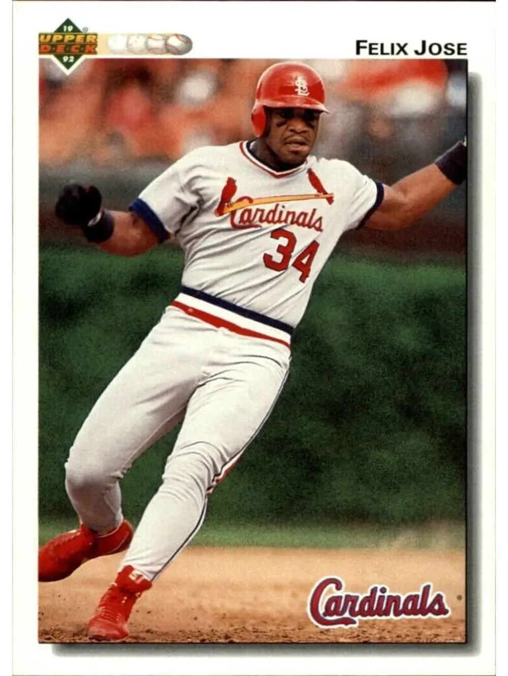 Felix Jose 1992 Upper Deck MLB #264 Baseball Card St. Louis Cardinals